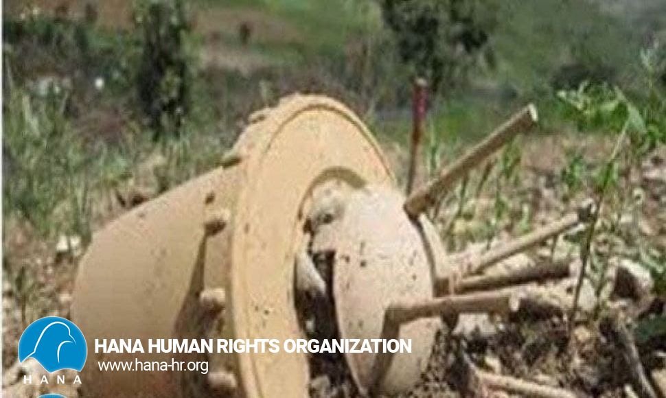 نوسود/  قطع عضو یک کولبر بر اثر انفجار مین‌